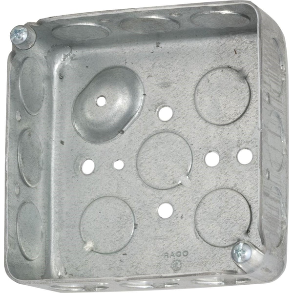 Southwire Electrical Box, 21 cu in, Square Box Type, Steel, Square Shape - 52151-1/2DR-UPC