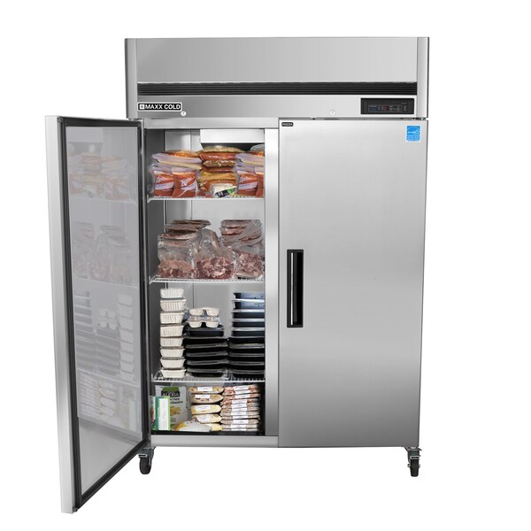 Maxx Cold Reach-In Freezer, Double Door, Top Mount 42.8 CUFT - MCFT-49FD