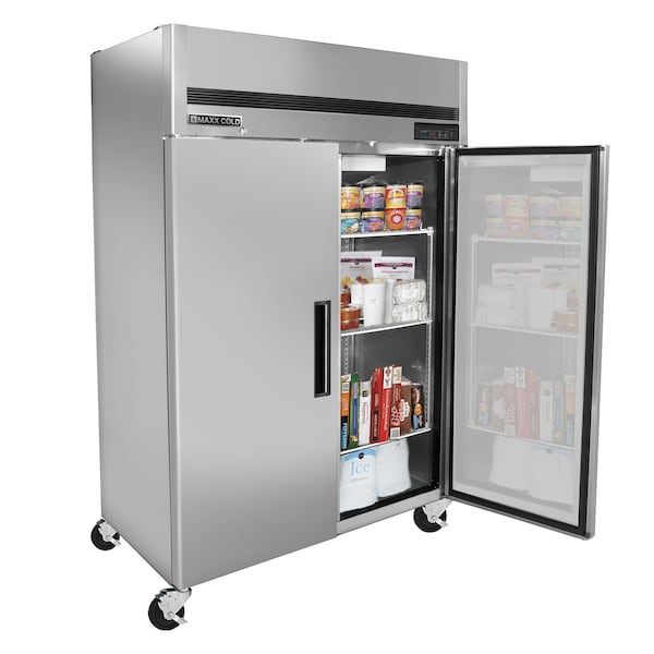 Maxx Cold Reach-In Freezer, Double Door, Top Mount 42.8 CUFT - MCFT-49FD