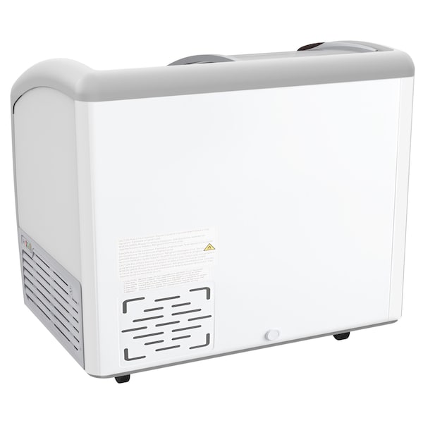 Koolmore Commercial Ice Cream Freezer Display Case, Glass Top Chest Freezer with 3 Storage Baskets - MCF-9C