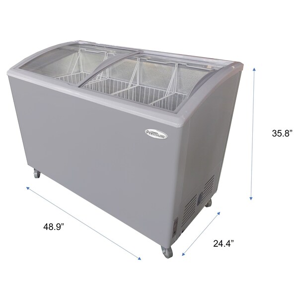 Premium Levella 9.5 cu ft Curved Glass Door Chest Freezer - PFR950G