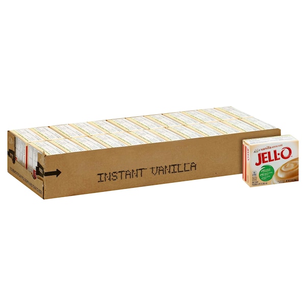 Pudin de Vainilla Instantáneo Jell-O 3.4 oz., Paquete de 24 - 10043000204334