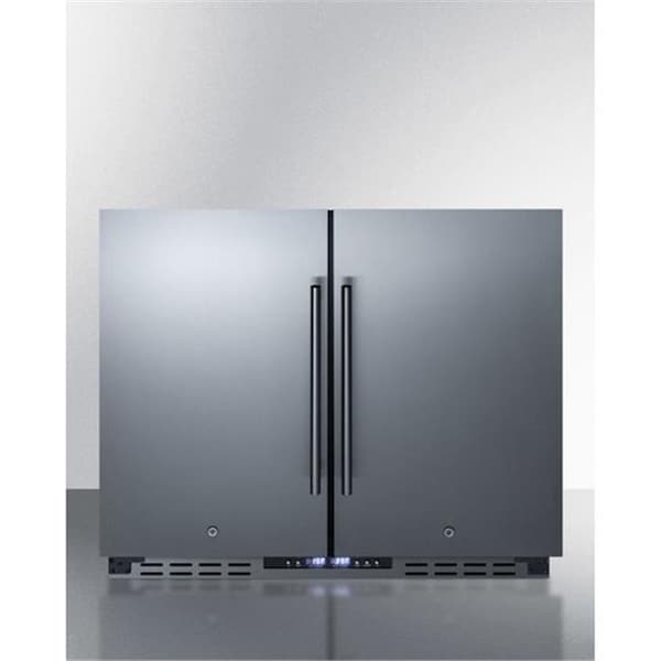 Summit Appliance Summit Appliance FFRF36ADA 31.5 x 35.5 x 24.25 in. Undercounter Refrigerator-Freezer with Black Cabinet; Stainless Steel - FFRF36ADA