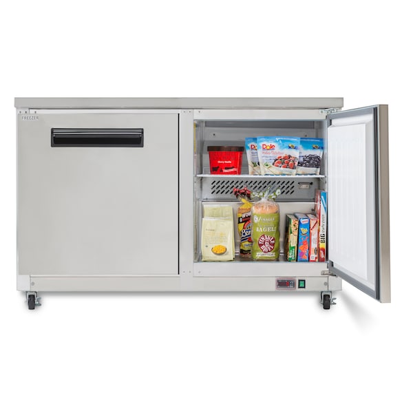 Maxx Cold Freezer 12 cu.ft., Double Door, Undercounter Commercial, Stainless Steel - MXCF48U
