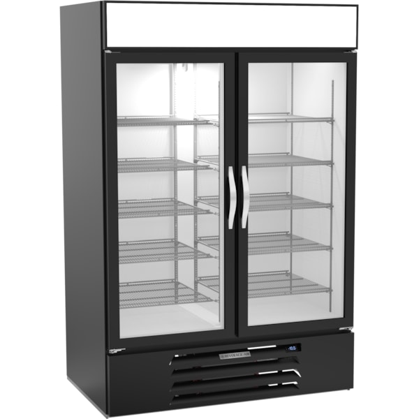 Beverage-Air Glass Door Merchandiser, Freezer, 46.2 cu. ft. Capacity, Black - MMF49HC-1-B