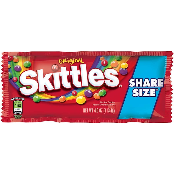 Skittles Skittles Tear N Share Original Candy 4 oz., PK144 - 108297 

Skittles Skittles Tear N Share Original Candy 4 oz., PK144 - 108297