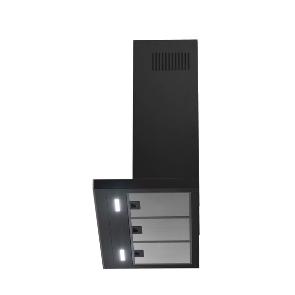 Distinct Kitchen And Bath Quatro Slim 36" 489 CFM Convertible Wall Mount Range Hood with Mesh Filter and Light - Quatro Slim 36 B