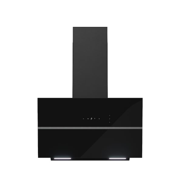 Distinct Kitchen And Bath Diamond Mini 30" 474 CFM Convertible Wall Mount Range Hood with Mesh Filter and Light - Diamond Mini Black 30