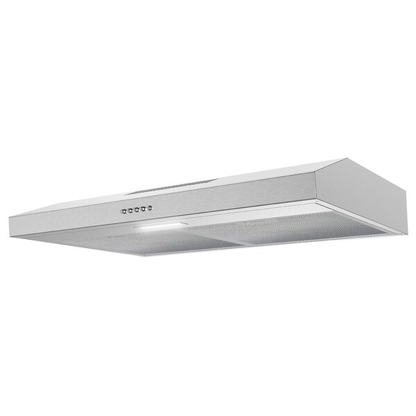 Streamline 30 in. Bergamo Ductless Undermount 80 CFM Range Hood in Brushed Stainless Steel - T-3205-1-DL
