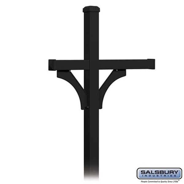 Salsbury Industries Salsbury 4873BLK Deluxe Mailbox Post Black - 4873BLK