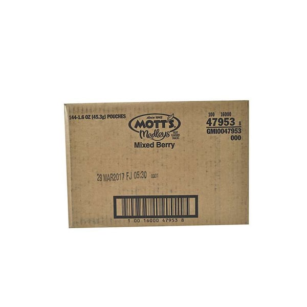 Bocadillos de frutas surtidas Motts Mott's 1.6 oz., paquete de 144 - 16000-47953