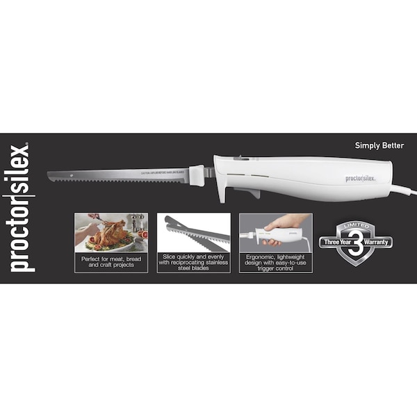 Hamilton Beach Proctor Silex Stainless Steel 8 in. L Electric Knife - 74312