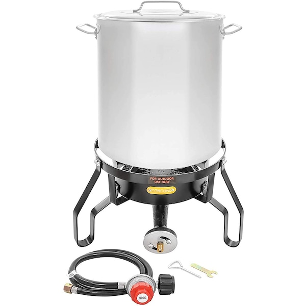 Concord Polished Stainless Steel Stock Pot Brewing Kettle Large, 60 Quart - S4242