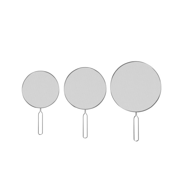 Hastings Home 3-piece Splatter Screen Guards Stainless Steel Fine Mesh Prevents Grease, Oil Splatter for Kitchen - 455981YLF