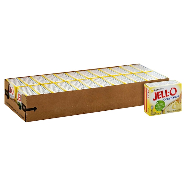 Gelatina Jell-O Cocina y Sirve, Relleno de Budín y Pay de Limón 2.9 oz., Paquete de 24 - 10043000206550