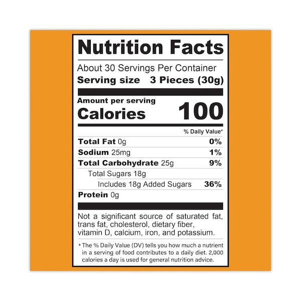 Sunkist Fruit Gems: Variedad de dulces de goma masticables, sabores naturales de frutas surtidas, bolsa de 212 lb, 90 piezas - 24870