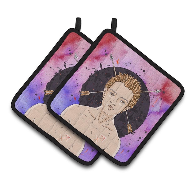 Carolines Treasures Sagittarius Zodiac Sign Pair of Pot Holders - BB7325PTHD
