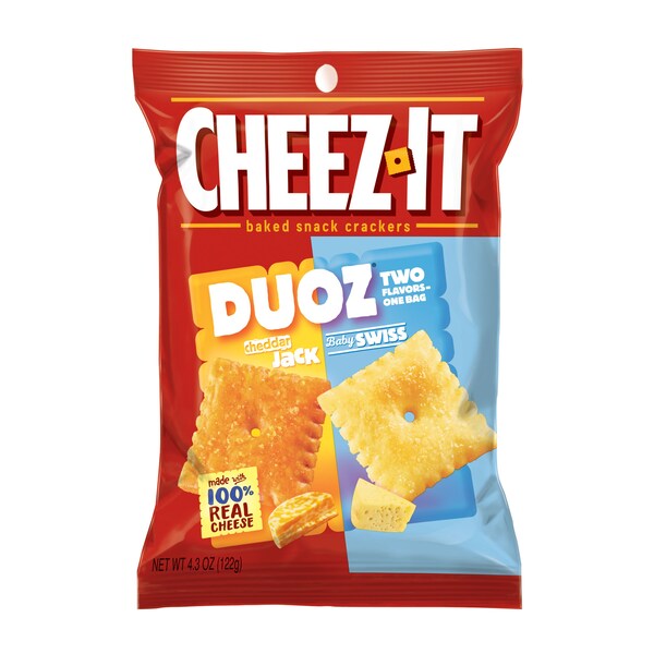 Cheez-It Cheez-It Du oz. Galleta de Queso Cheddar y Baby Swiss 4.3 oz., Paquete de 6 - 2410092816