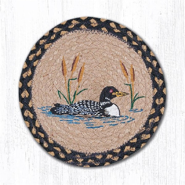 H2H Loon Cattail Printed Swatch Round Rug, 10 x 10 in. - H22211667