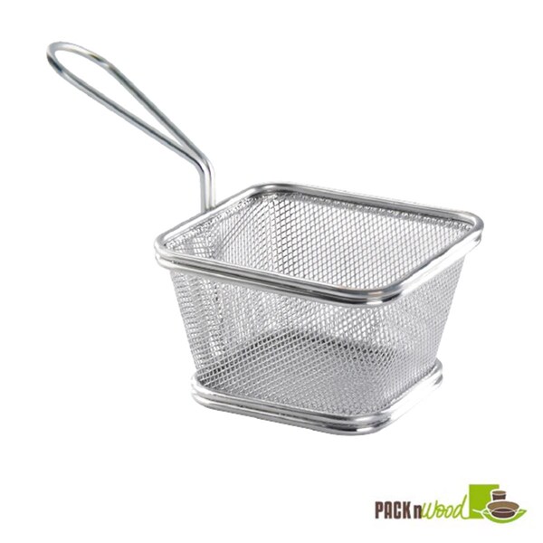 Packnwood 4.9 x 4 x 3.2 in. Mini Metal Fryer Basket - 294PAN17