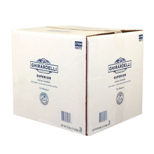 Ghirardelli Ghirardelli Superior 10/12% Cocoa Powder 25lbs - 69072 = Ghirardelli Polvo de cacao superior Ghirardelli 10/12% 25 libras - 69072