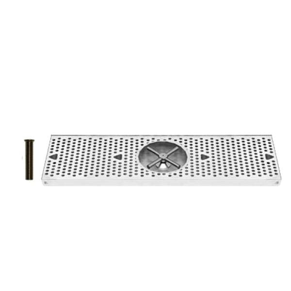 Ubc UBC DTU24SSR 24 in. x 8 in. x 3-4 in. Drip Tray with Rinser - DTU24SSR