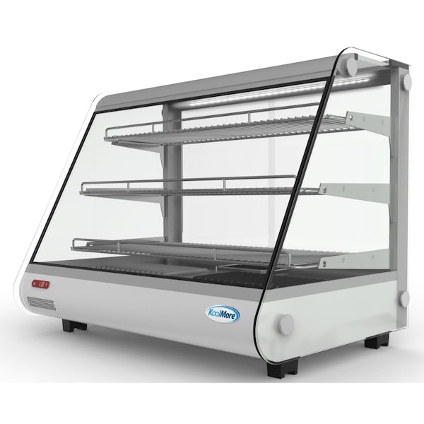 Koolmore 34" Stainless Steel Commercial Countertop Food Warmer Display Case with LED Lighting - 5.6. cu ft - HDC-5C