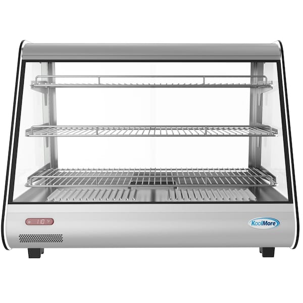 Koolmore 34" Stainless Steel Commercial Countertop Food Warmer Display Case with LED Lighting - 5.6. cu ft - HDC-5C