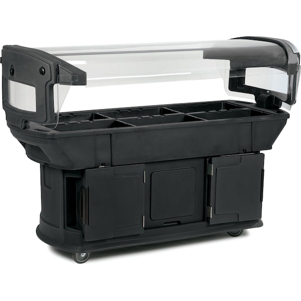 Carlisle Foodservice Food Bar, 6 ft. x 2 ft. x 4.5 ft., Black - 771103