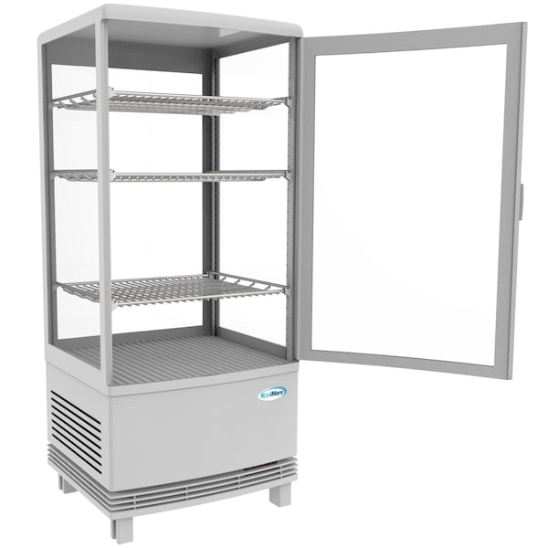 Koolmore Countertop Display Refrigerator - Commercial Beverage Cooler with LED lighting - 3 cu. ft Capacity - CDCU-3C-WH
