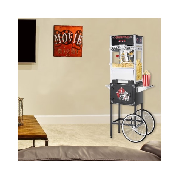 Great Northern Popcorn Great Northern Popcorn 12-ounce Top Star Popcorn Machine, Electric Countertop Maker and Cart, Black - 566459DAE