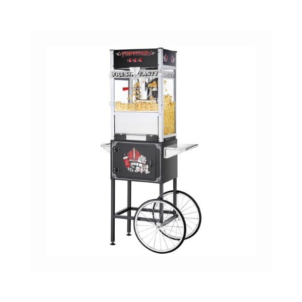 Great Northern Popcorn Great Northern Popcorn 12-ounce Top Star Popcorn Machine, Electric Countertop Maker and Cart, Black - 566459DAE