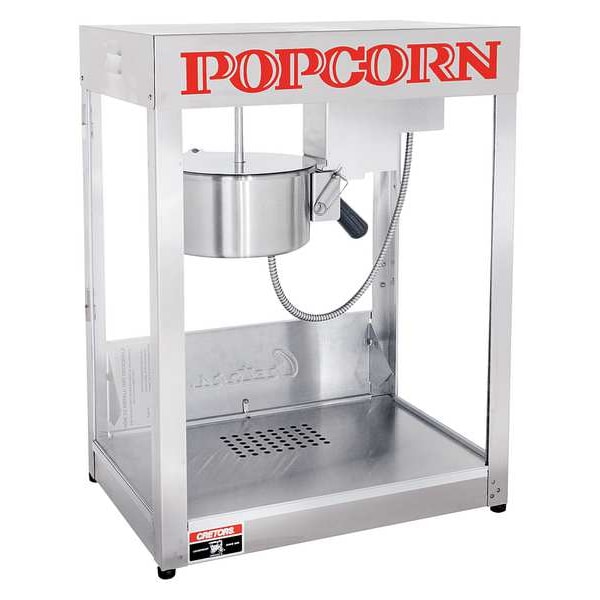 Cretors Popcorn Maker, 8/12/16 oz., 120V, Silver - ENTA1X-X