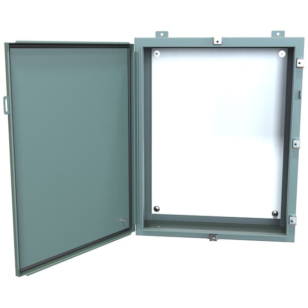 Hammond Steel Electrical Enclosures, 30 in H, 8 in D, 24 in W, NEMA 4, Hinged - 1418N4K8