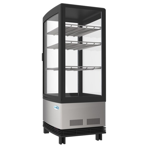 Koolmore Countertop Refrigerator Display Case Commercial Beverage Cooler with LED lighting - CDCU-3C-SS