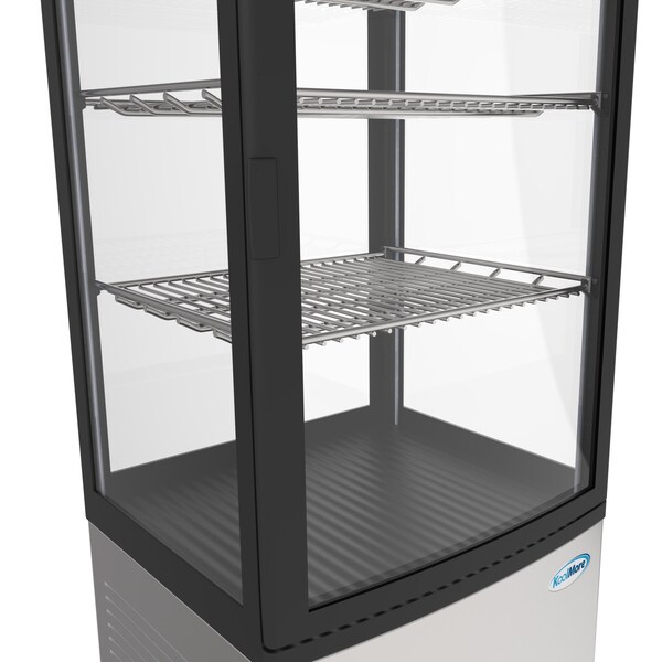 Koolmore Countertop Refrigerator Display Case Commercial Beverage Cooler with LED lighting - CDCU-3C-SS
