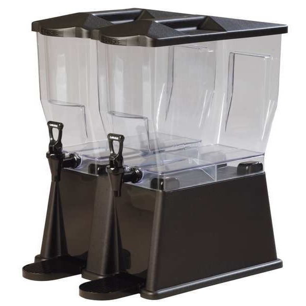 Carlisle Foodservice Beverage Dispenser, Double, 6 Gal, Black - 1085103