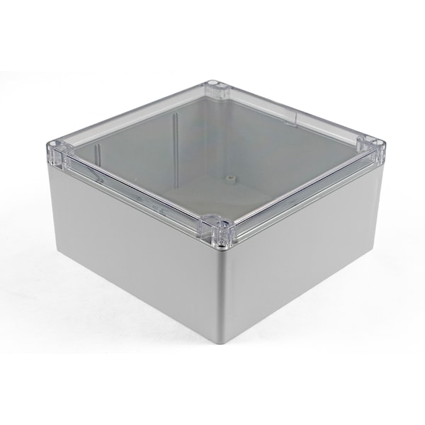 Hammond Polycarbonate Electrical Enclosures, 7.1 in H, 3.54 in D, 7.1 in W, NEMA 4, 4X, 6, 6P, 12, 13, Flat - 1554WA2GYCL