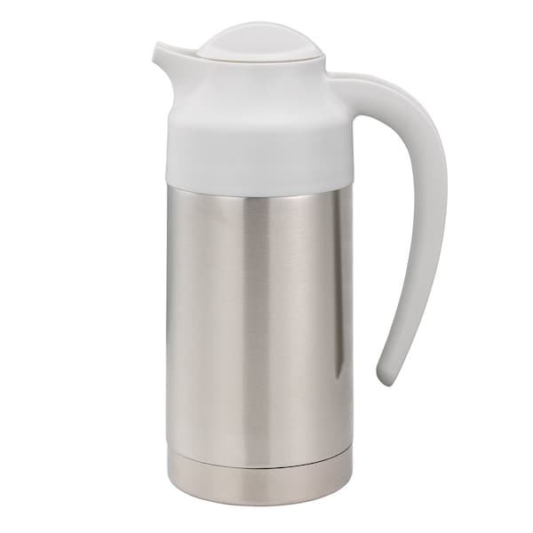 Service Ideas SteelVac Creamer, Vacuum Insulated Carafe, Stainless Vacuum, 0.7 Liter - S2SN70WHT
