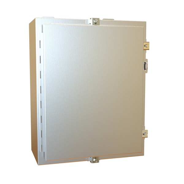 Hammond 304 Stainless Steel Electrical Enclosures, 20 in H, 8 in D, 16 in W, NEMA 4X, Hinged - 1418N4SSC8