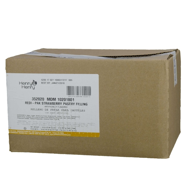 Henry Y Henry Redi-Pak Relleno de Fresa 2lbs, PK12 - 10201801