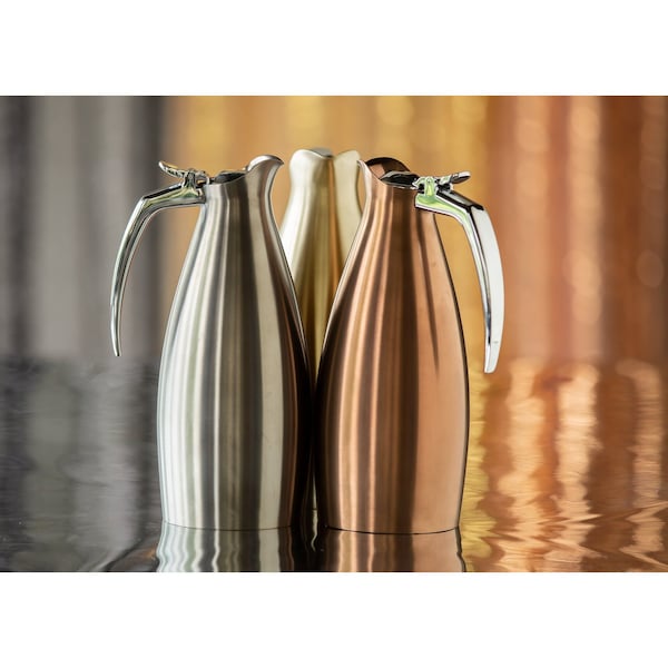 Service Ideas Altus Series Carafe Stainless Vacuum Insulated, 1 Liter, Vintage Gold - ALTU10BSVG