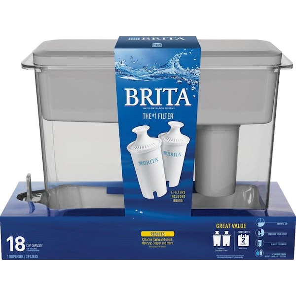 Brita 18 Cup Gray Ultramax Filtered Water Dispenser - 350344