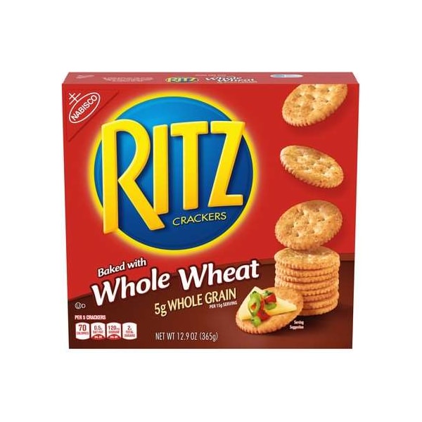 Galletas integrales de trigo entero Ritz Nabisco de 12.9 oz., paquete de 12 - 03133