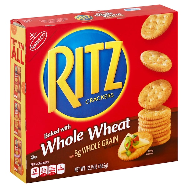 Galletas integrales de trigo entero Ritz Nabisco de 12.9 oz., paquete de 12 - 03133