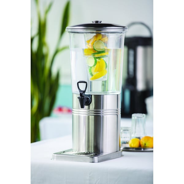 Service Ideas Levigo Cold Beverage Dispenser with Black Spigot, 3.5 Gallon - LEV35GBS