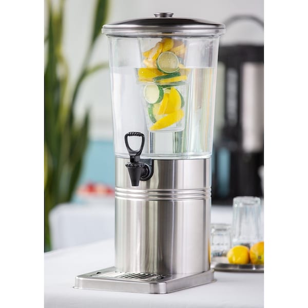 Service Ideas Levigo Cold Beverage Dispenser with Black Spigot, 3.5 Gallon - LEV35GBS