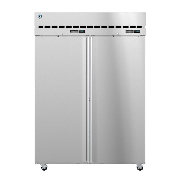 Hoshizaki America Refrigerator and Freezer, Two Section Dual Temp Upright, Full Stainless Doors with Lock - DT2A-FS