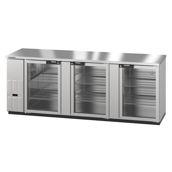 Hoshizaki America Refrigerator, Three Section, Stainless Steel Back Bar Back Bar, Glass Doors,  - BB95-G-S