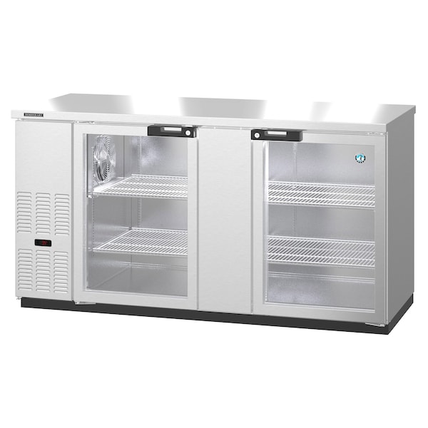 Hoshizaki America Refrigerator, Two Section, Stainless Steel Back Bar Back Bar, Glass Doors,  - BB69-G-S
